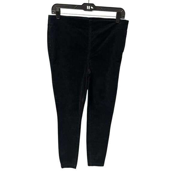 NWT Tory Burch Billet Legging Side Zip High Rise Black Corduroy Womens Size 29 - Picture 1 of 9